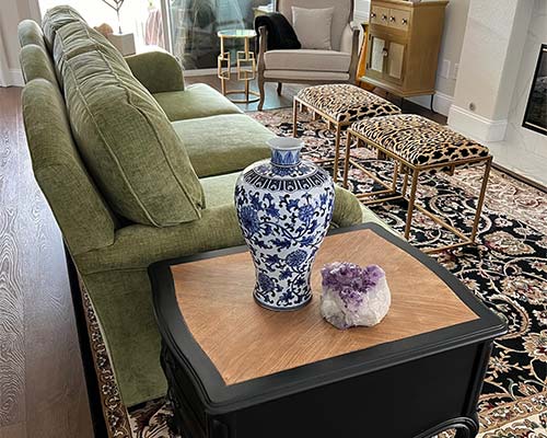 Customer image: Blythe sofa in Jay Fennel performance chenille