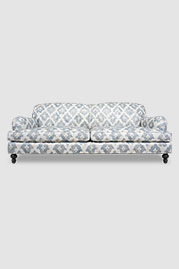 Basel tight back English roll arm sofa in COM pattern fabric