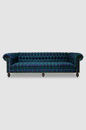 107 Higgins Chesterfield sofa in wool Scottish tartan fabric
