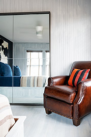 Howdy Parisian club chair in hand-stained brown leather