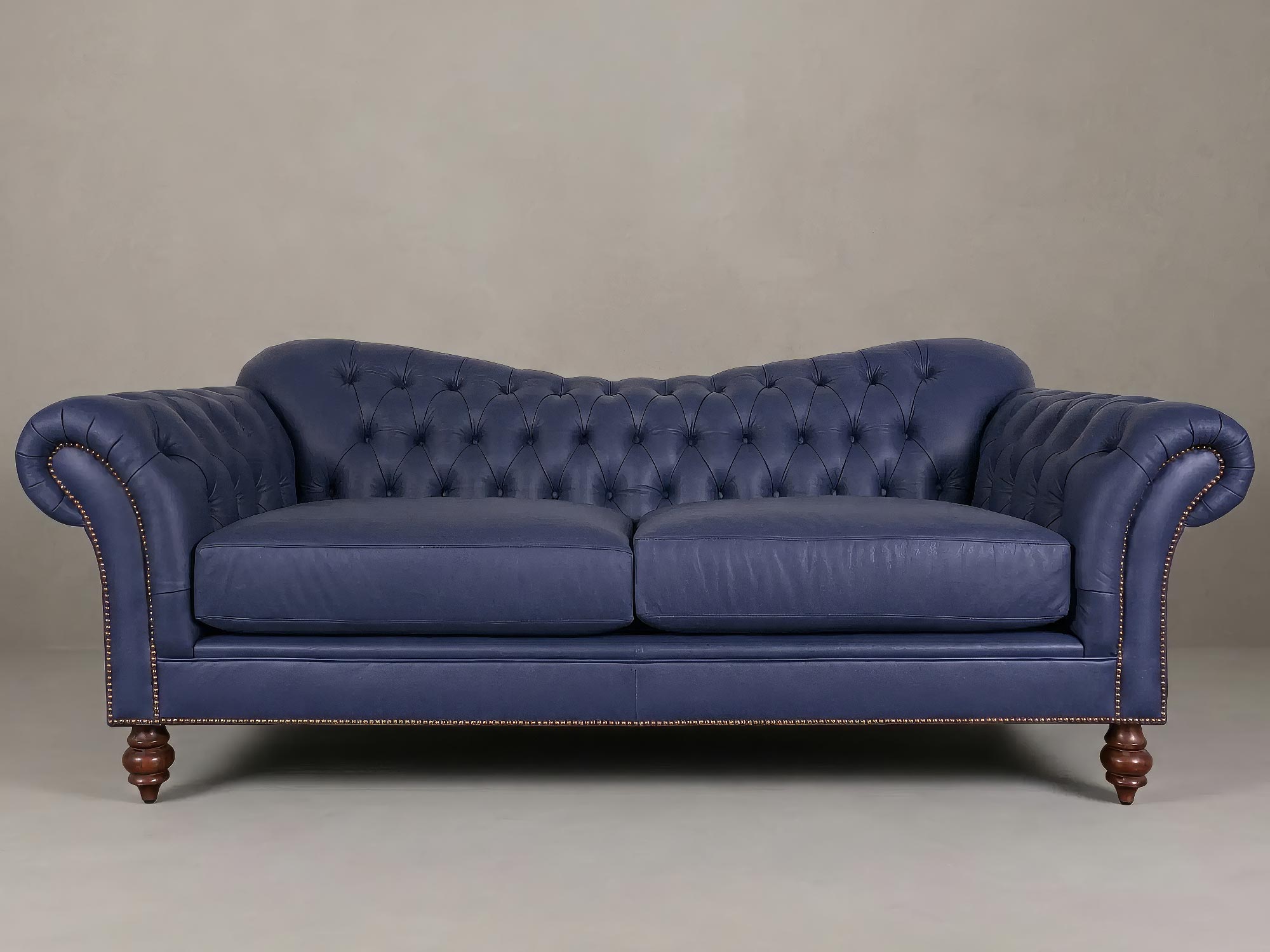 91 Watson sofa in Angelina Batik Blue leather