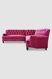 109x109 Alfie sectional in Como Sangria velvet