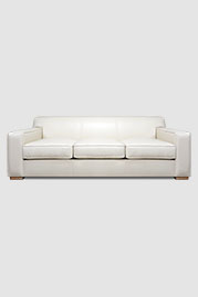87 Bobby sofa in Florida Buttercream performance leather