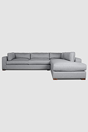 Chad sectional in Action Stone stain-proof fabric