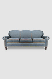 80 Bunny sofa in Boss Tweed Denim fabric with contrasting welt