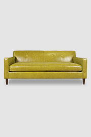 80 Sport sofa in Absolute Avocado green leather with bench cushion