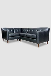 63x87 Sport sectional in Winchester Coal charcoal leather