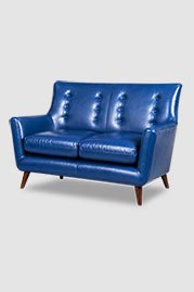 58 Gogo sofa in Delaware Baltic blue leather