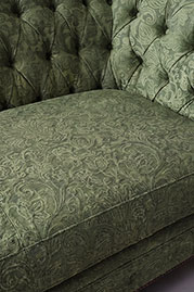 91 Cecil sofa in Mehira Dill green textured velvet fabric