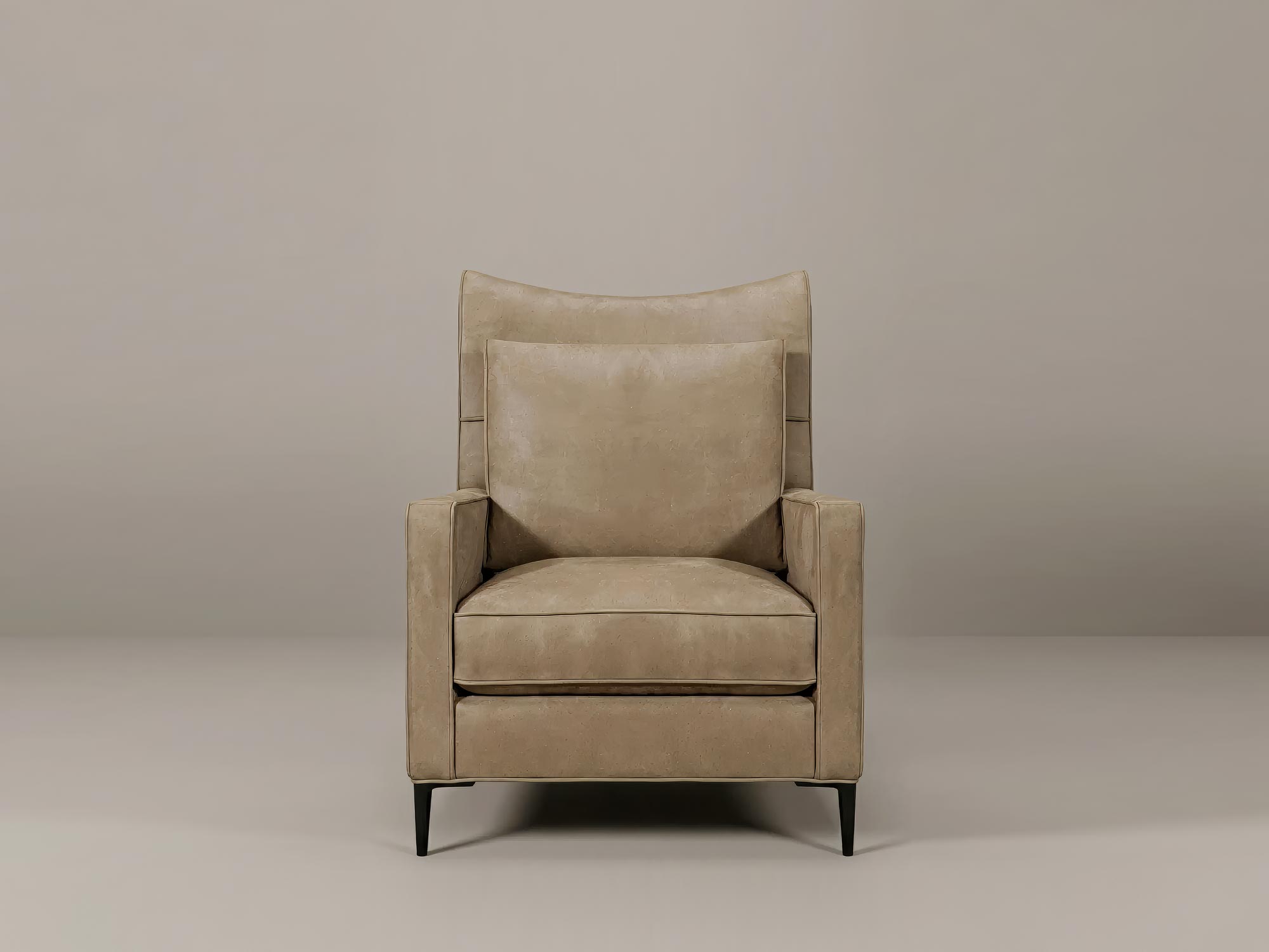 Falcon armchair in Pebble Vanille 3546 leather