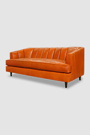 Fritz sofa in Mont Blanc Coral leather