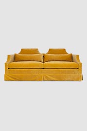 86 Scarlet sofa in Como Antique Gold velvet