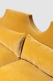 86 Scarlet sofa in Como Antique Gold velvet