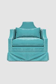 35 Scarlet armchair in Como Atlantic velvet