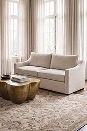 86 Cameron sofa in Shelter Flax linen fabric