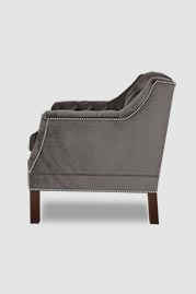 30 Lucky armchair in Como Dark Grey velvet