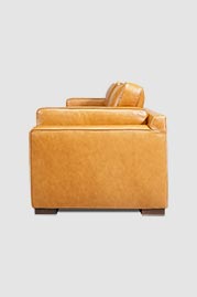 73 Head Coach sofa in No Regrets Pure Cognac brown performance leather