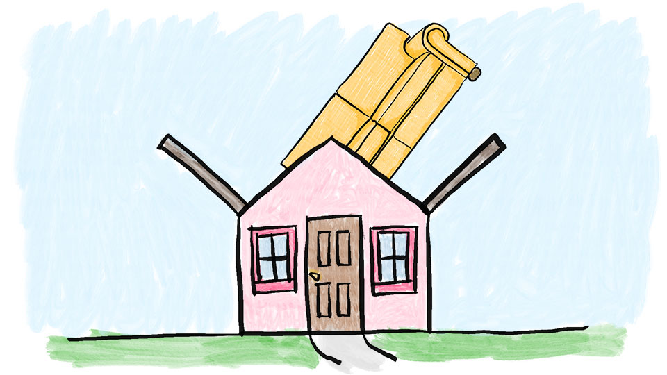 How can I get a big sofa into a small home?