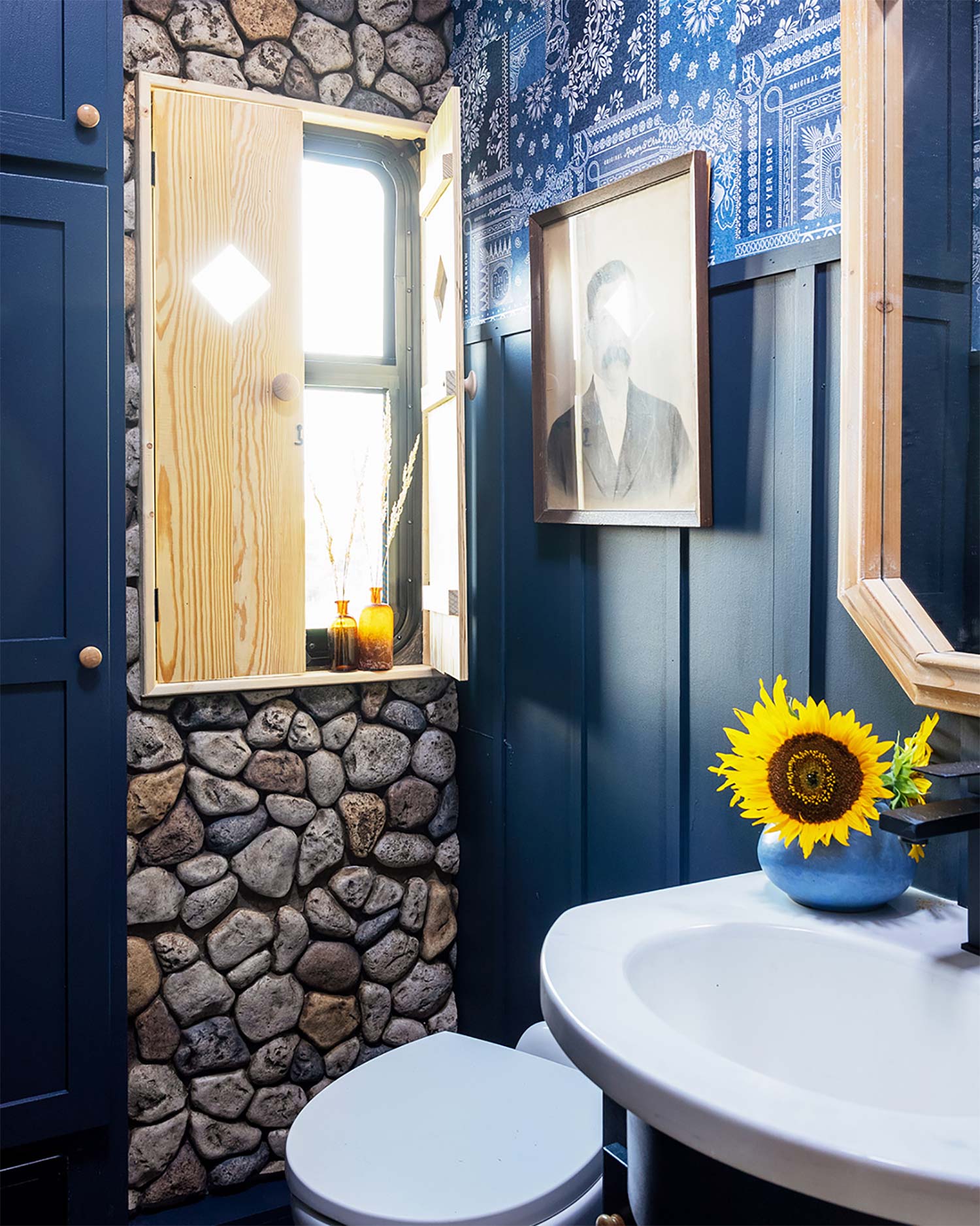 Trailer bathroom after